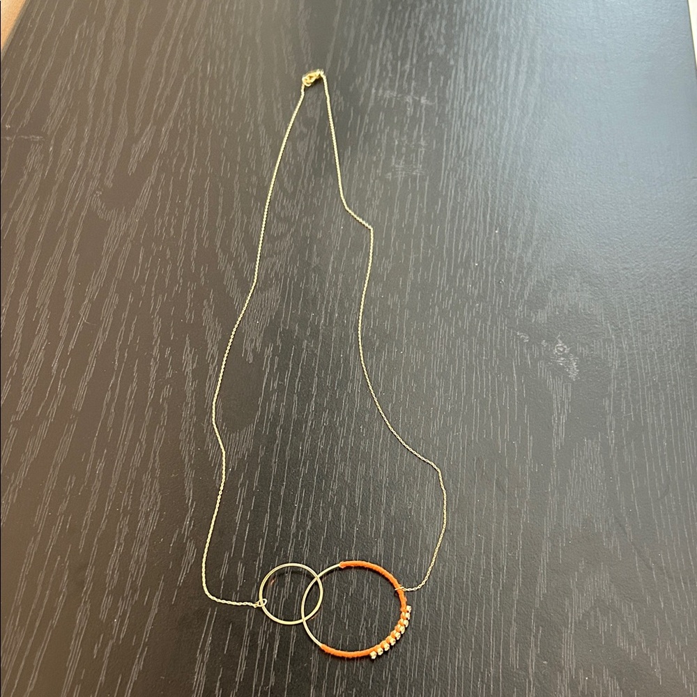 Elegant Gold and Orange Necklace